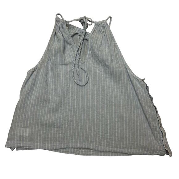 C&C California Blue White Linen Tank Large - Picture 9 of 9